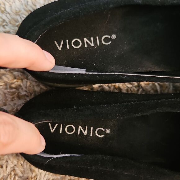 Vionic Uptown Black Suede Loafers Size 9.5 | Arch Support Comfort Slip-On - Picture 4 of 7